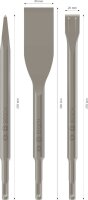 BOSCH Meißel-Set, 3-teilig