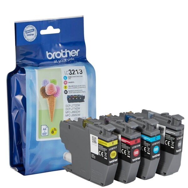 brother LC-3213VAL schwarz, cyan, magenta, gelb Druckerpatronen, 4er-Set