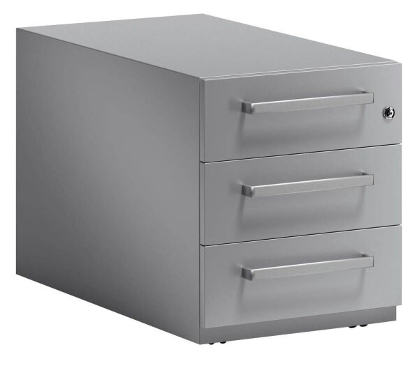 BISLEY Note Rollcontainer silber 3 Auszüge 42,0 x 77,5 x 49,5 cm