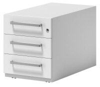 BISLEY Note Rollcontainer verkehrsweiß 3 Auszüge 42,0 x 77,5 x 49,5 cm