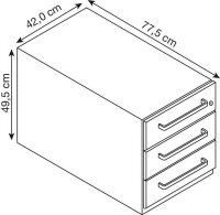 BISLEY Note Rollcontainer anthrazit 3 Auszüge 42,0 x...