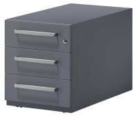 BISLEY Note Rollcontainer anthrazit 3 Auszüge 42,0 x 77,5 x 49,5 cm