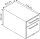 BISLEY Note Rollcontainer lichtgrau 2 Auszüge 42,0 x 77,5 x 49,5 cm