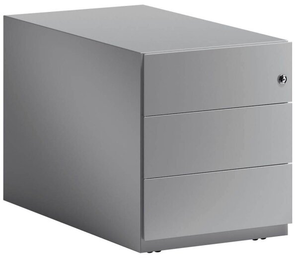 BISLEY Note Rollcontainer silber 3 Auszüge 42,0 x 77,5 x 49,5 cm