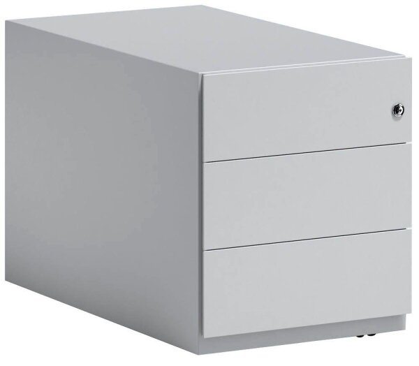 BISLEY Note Rollcontainer lichtgrau 3 Auszüge 42,0 x 77,5 x 49,5 cm