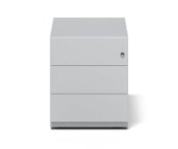 BISLEY Note Rollcontainer lichtgrau 3 Auszüge 42,0 x 77,5 x 49,5 cm