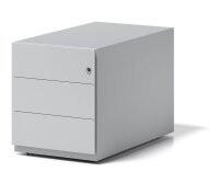BISLEY Note Rollcontainer lichtgrau 3 Auszüge 42,0 x 77,5 x 49,5 cm
