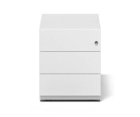 BISLEY Note Rollcontainer verkehrsweiß 3 Auszüge 42,0 x 77,5 x 49,5 cm