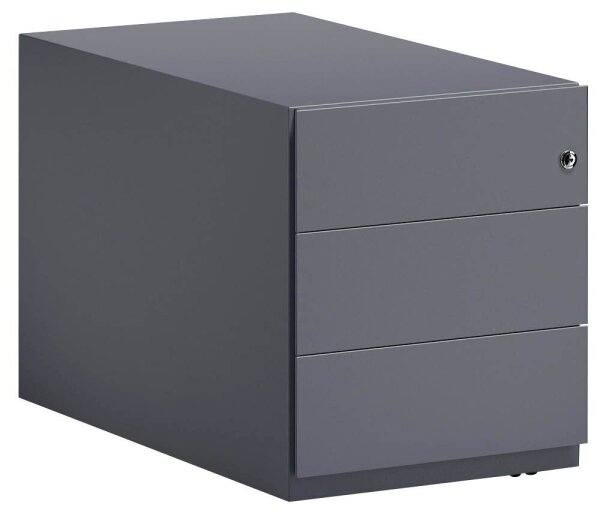 BISLEY Note Rollcontainer anthrazit 3 Auszüge 42,0 x 77,5 x 49,5 cm