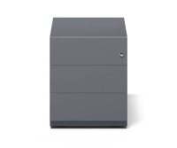 BISLEY Note Rollcontainer anthrazit 3 Auszüge 42,0 x 77,5 x 49,5 cm