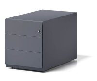 BISLEY Note Rollcontainer anthrazit 3 Auszüge 42,0 x 77,5 x 49,5 cm