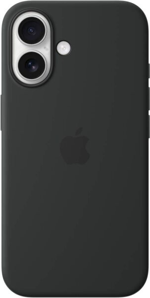 Apple Silikon Case Handy-Cover für Apple iPhone 16 schwarz