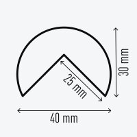 DURABLE Prallschutz C25R rund 4,0 x 3,0 cm, 1 St.