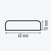 DURABLE Prallschutz S10 rechteckig 4,0 x 1,0 cm, 1 St.