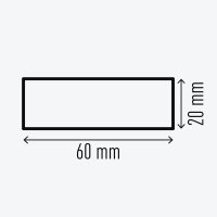 DURABLE Prallschutz S20 rechteckig 6,0 x 2,0 cm, 1 St.