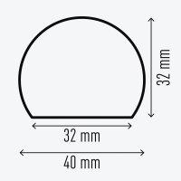 DURABLE Prallschutz S32R rund 4,0 x 3,2 cm, 1 St.