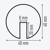 DURABLE Prallschutz E8R rund 4,0 cm, 1 St.