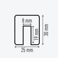 DURABLE Prallschutz E8 "Kantenschutzprofil E8"...