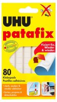 UHU patafix doppelseitige Klebepads, 1,0 x 1,0 cm, 80 St.