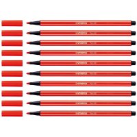 STABILO Pen 68 Filzstifte rot, 10 St.