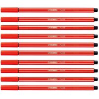 STABILO Pen 68 Filzstifte rot, 10 St.