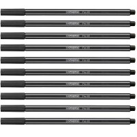 STABILO Pen 68 Filzstifte schwarz, 10 St.