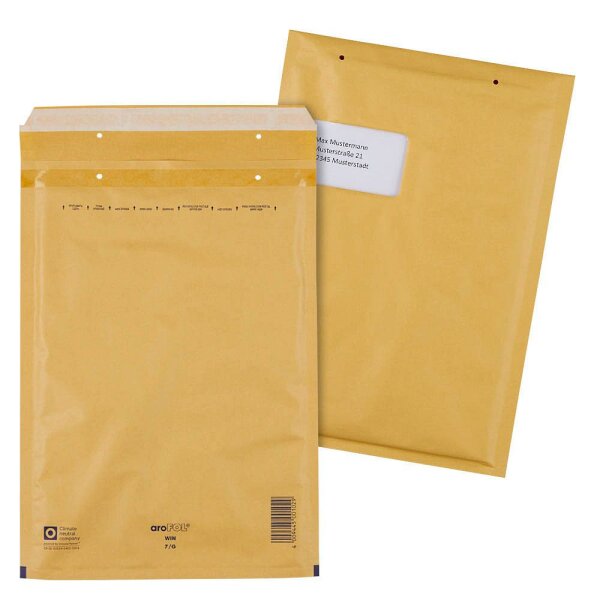aroFOL® WIN Luftpolstertaschen 7/G braun für DIN A4, 100 St.