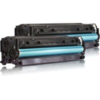 KMP H-T122D  schwarz Toner kompatibel zu HP 304A (CC530AD), 2er-Set