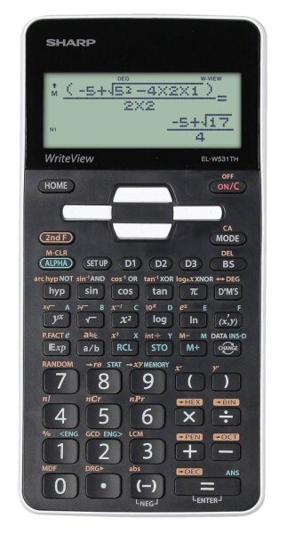 SHARP EL-W531TG Wissenschaftlicher Taschenrechner schwarz/weiß