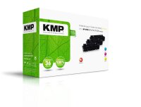 KMP H-T242XCMY  cyan, magenta, gelb Toner kompatibel zu...
