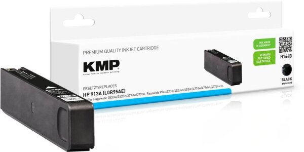 KMP H164B schwarz Druckerpatrone kompatibel zu HP 913A (L0R95AE)
