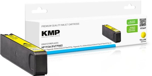 KMP H164Y gelb Druckerpatrone kompatibel zu HP 913A (F6T79AE)