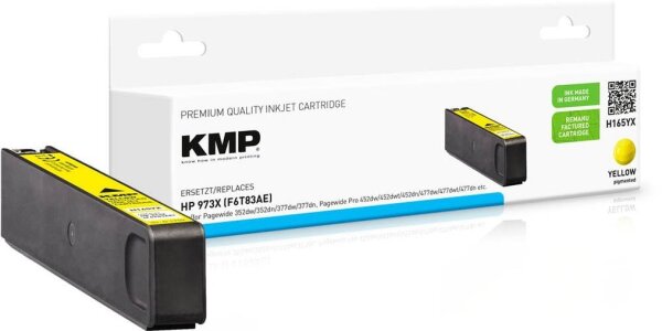 KMP H165YX gelb Druckerpatrone kompatibel zu HP 973X (F6T83AE)