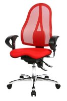 Topstar Bürostuhl Sitness® 15, ST19UG21 Stoff rot, Gestell chrom