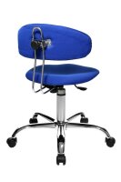 Topstar Bürostuhl Sitness® 40, ST290W56 Stoff blau, Gestell chrom