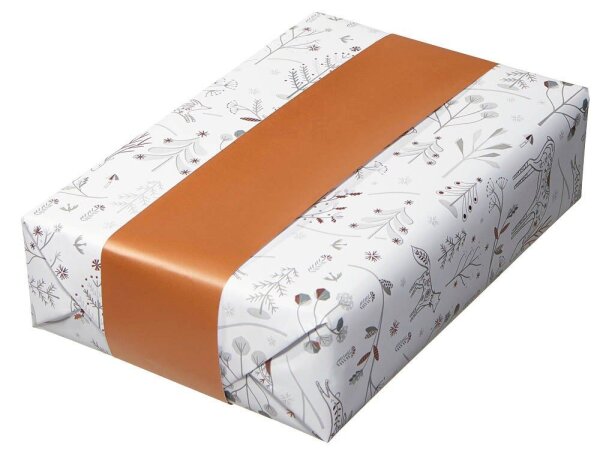 JUNG SCHÖNER VERPACKEN Geschenkpapier Winter Wonderland Waldtiere mehrfarbig beidseitig bedruckt, 20,0 m