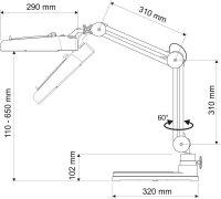 MAUL MAULviso LED Lupenleuchte weiß 8 W