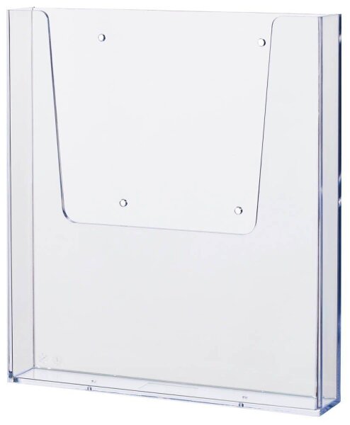 helit Wandprospekthalter transparent DIN A4 22,5 x 3,9 x 25,0 cm, 1 St.