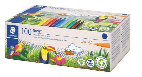 STAEDTLER Noris® 326 Filzstifte farbsortiert, 100 St.