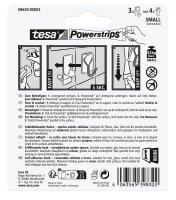 tesa Powerstrips Klebehaken für max. 0,5 kg, 3,5 x 6,0 cm, 3 St.