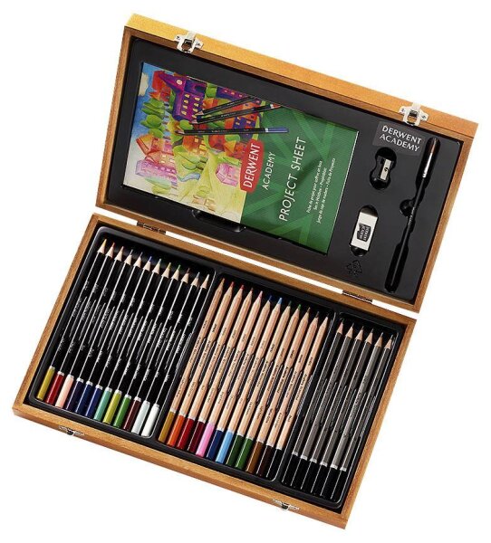 DERWENT Sketching Academy Bleistift-Set B, H, HB, 2H, 2B, 5H, 4H, 3H, 3B, 4B, 5B