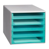 M&M Schubladenbox aquamarin-transparent 30050914, DIN...