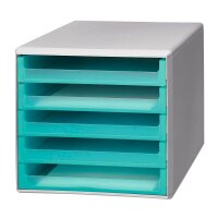 M&M Schubladenbox aquamarin-transparent 30050914, DIN...