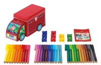 FABER-CASTELL Connector Truck Filzstifte farbsortiert, 33...