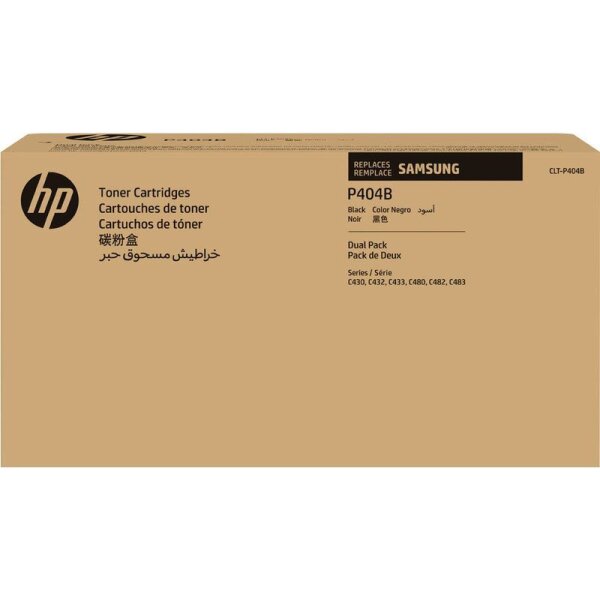 HP CLT-P404B (SU364A) schwarz Toner, 2er-Set