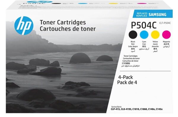 HP CLT-P504C (SU400A) schwarz, cyan, magenta, gelb Toner, 4er-Set