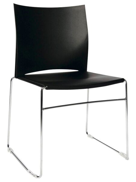 Topstar Besucherstühle W-Chair CH490-0 schwarz Kunststoff, 4 St.