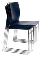 Topstar Besucherstühle W-Chair CH490-0 schwarz Kunststoff, 4 St.
