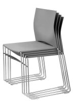 Topstar Besucherstühle W-Chair CH490-3 grau Kunststoff, 4 St.