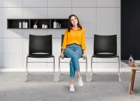 Topstar Besucherstühle W-Chair CH490-3 grau Kunststoff, 4 St.